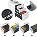 SONGMICS Steel File Cabinet 3 Drawer with Lock Mobile Pedestal Under Desk Fully Assembled Except Casters White UOFC60WT