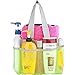YaeloDesign Shower Caddy Portable Bathroom Mesh Tote Organizer with 7 Storage Compartments Green