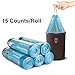 Topist Drawstring Trash Bag, Disposable Clear Garbage Bags Rubbish Bags 75 Bags for Home, Kitchen, Bathroom, Office, 6 Gallon(5 Rolls)