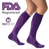 Compression Socks for Men & Women - Knee high compression stockings relieve calf, leg & foot pain - Graduated to boost circulation & reduce edema swelling - FDA Registered - Nurse & Runner Recommended