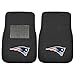 FANMATS 10739 NFL - New England Patriots 2-pc Embroidered Car Mat Set | Black | 17