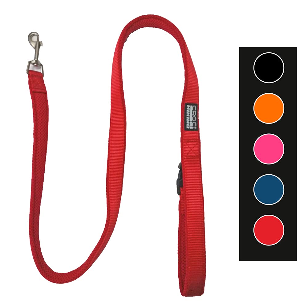 croci Reflective Hiking Leash, 2 x 120 cm, Red