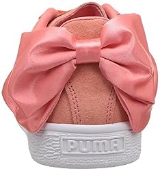 PUMA Unisex Suede Bow Jr Sneaker, Shell Pink, 7 M