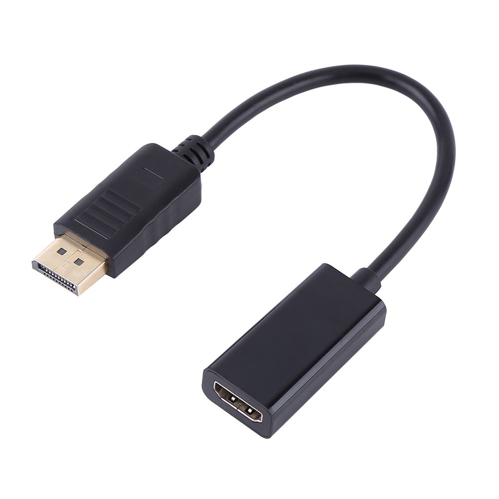 Socobeta Cable Converter Adapter Displayport to HDMI Adapter Useful Cable Converter Black for PC HP/DELL