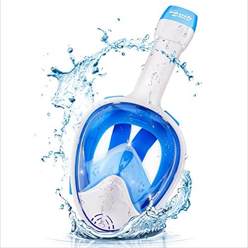 Full Face Snorkel Mask 180° Panoramic View For Adults And Kids. Perfect Vacation Snorkeling Set With XL Snorkel For Easy Breath. Anti Fog And Anti Leak Design And Larger Viewing Area. By pushURlimit