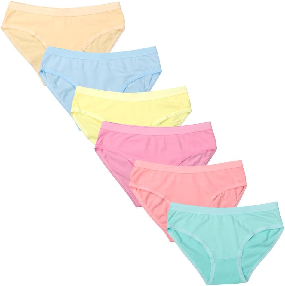 JOWOO Women's Cotton Underwear Bikini Panties Hipster Stretchy Briefs 12/6 Pack