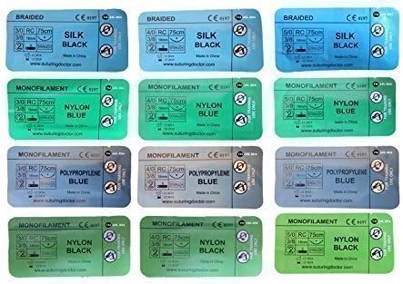 Sutures by Richmond Medical - Mixed Variety Training Needles Pack - 12 Count - As seen on the BBC TV