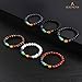 BEADNOVA Black Lava Beads Natural Crystal Beads Stone Gemstone Round Loose Energy Healing with Crystal Stretch Cord for Jewelry Making (10mm, 32-34pcs)