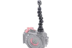 RIGRIG 6" Flexible Extension Arm Mount with YS Head Adapter Connector, Diving 360° Adjustable Gooseneck 6-Section Lightweight Arm for Underwater Camera Housing Cold Hot Shoe Photography Gear Lighting System