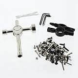Team Losi 8IGHT 4.0 Buggy 1/8: Screw & Tool Kit, 8mm/10mm/17mm 4-Way Wrench
