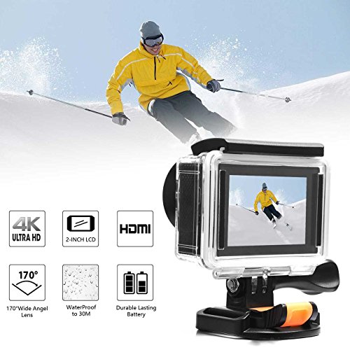 4 Waterproof+Camcorder+170%25C2%25B0Wide+Angle+Rechargeable+Batteries