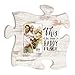 P. Graham Dunn This is Our Happy Place White Distressed Wood Look 4 x 6 Wood Puzzle Wall Plaque Photo Frame