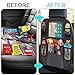 Car Back Seat Organizer Protector - JALIELL Car Organizer Back Seat with 10” Touch Screen Tablet Holder + 5 Storage Pockets Car Organizer Great Travel Accessories for Kids Toddlers Toys