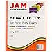 JAM PAPER Heavy Duty Plastic 2 Pocket Extra Tough School Folders - Assorted Fashion Colors - 6/Pack