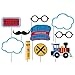 Creative Converting Assorted Photo Booth All Aboard Party Props (10 Piece), Multisizes, Multicolor
