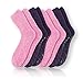 Pembrook Non Skid Socks - Hospital Socks - Slipper Socks - (4-Pairs) 2 Purple / 2 Pink. Great for adults, men, women. Designed for medical hospital patients but great for everyone