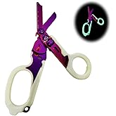 Elegital Emergency Rescue Scissor,Stainless Steel Multifunction Foldable Trauma Shears for Outdoor Camping Rescuae Tools