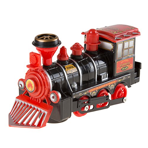 Bump and Go Toy Train Locomotive Engine Car with Lights and Sounds! (BLACK)