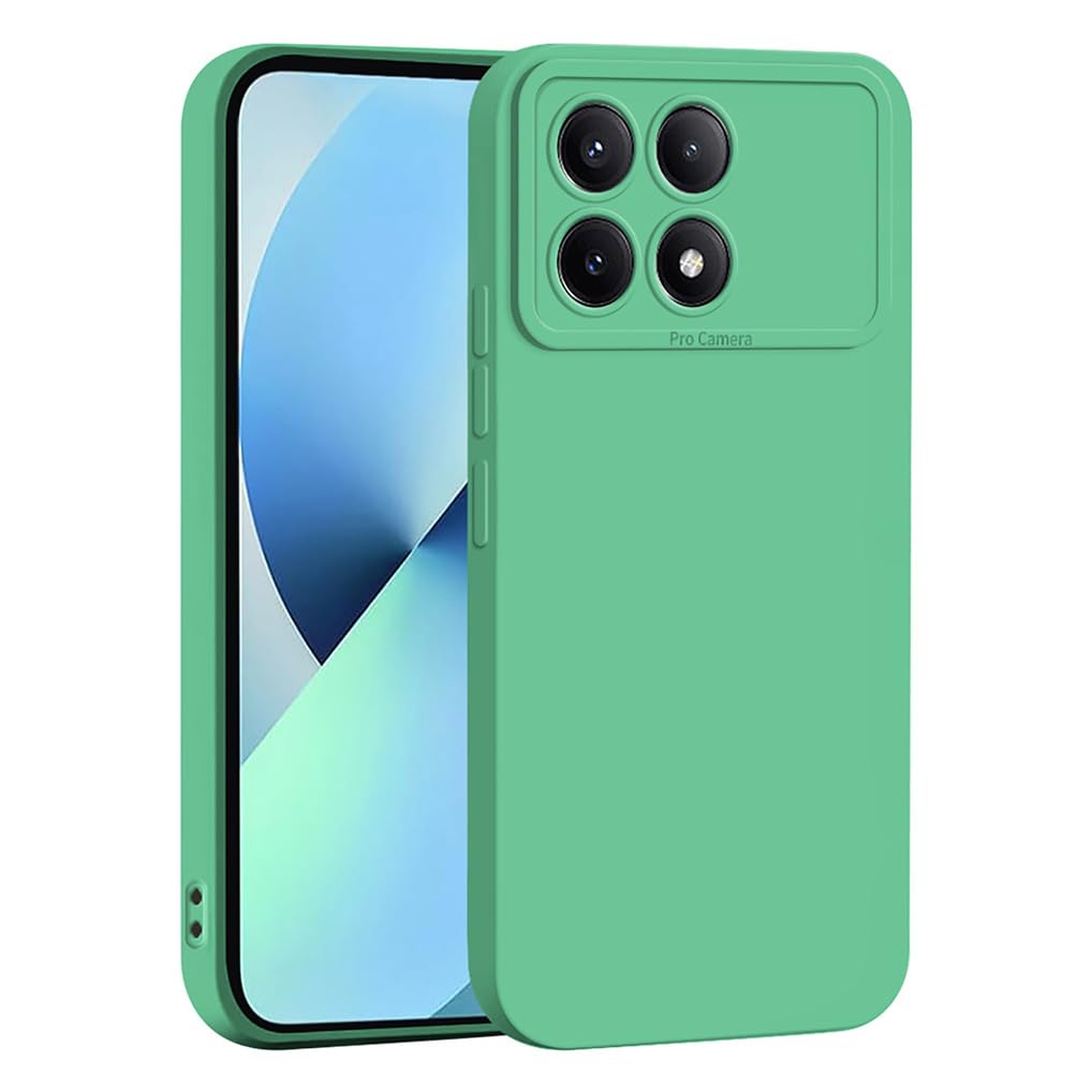 SEAHAI Case for Xiaomi POCO F6 Pro 5G, Ultra Thin Premium Soft Silicone Phone Cover with Thickened Camera Protection Design, Shockproof TPU Bumper Fashion Case Cover - Green