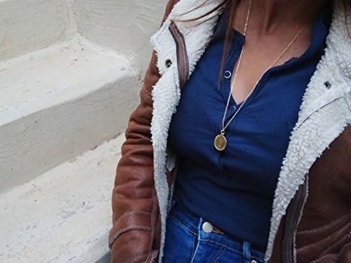 Gold coin necklace, simple necklace, GOLD long necklace, dainty necklace, everyday necklace, gift for her, long gold necklace