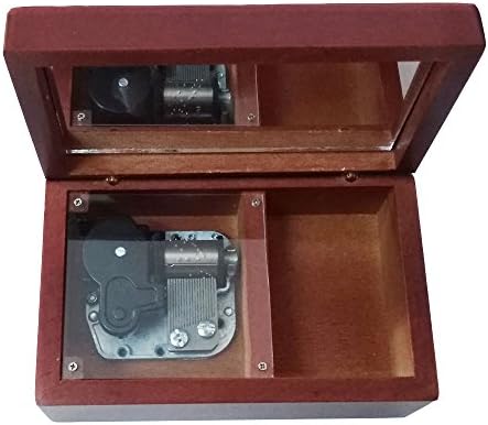 18 Note Antique Wind-Up Wooden Musical Box With Silver-plating Movement,My Heart will Go On Music Box