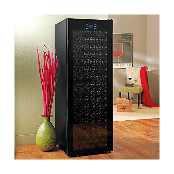 Wine-Enthusiast-Classic-165-Bottle-Wine-Refrigerator-Freestanding-Touchscreen-Wine-Cooler-Black