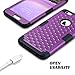 ULAK iPhone 6S Plus Case, iPhone 6 Plus Case Glitter, Glitter Rhinestone Heavy Duty Shockproof Hybrid PC Silicone Rubber Protective Case for iPhone 6/S Plus 5.5inch [Larger Screen Size]-Purple