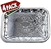 MARO MEGASTORE (Pack of 4 16.1-Inch x 12.2-Inch Oblong Rectangular Trim Victoria Floral Engraved Catering Chrome Plated Serving Plate Mirror Food Candle Deco Art Tray Platter Party(Medium) T227-4pk