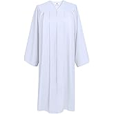 GradPlaza Matte Choir Robe for Church Baptism Officiant Confirmation Costume,Graduation Gown for School,Judge Pastor Robes