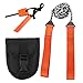 Survival Chainsaw Pocket Hand Saw 25-Inch Folding Survival Chain Saw with Strong Sharp Teeth for Camping Hiking Hunting Gardening and Outdoor Emergency Includes Fire Starter and Carrying Pouch