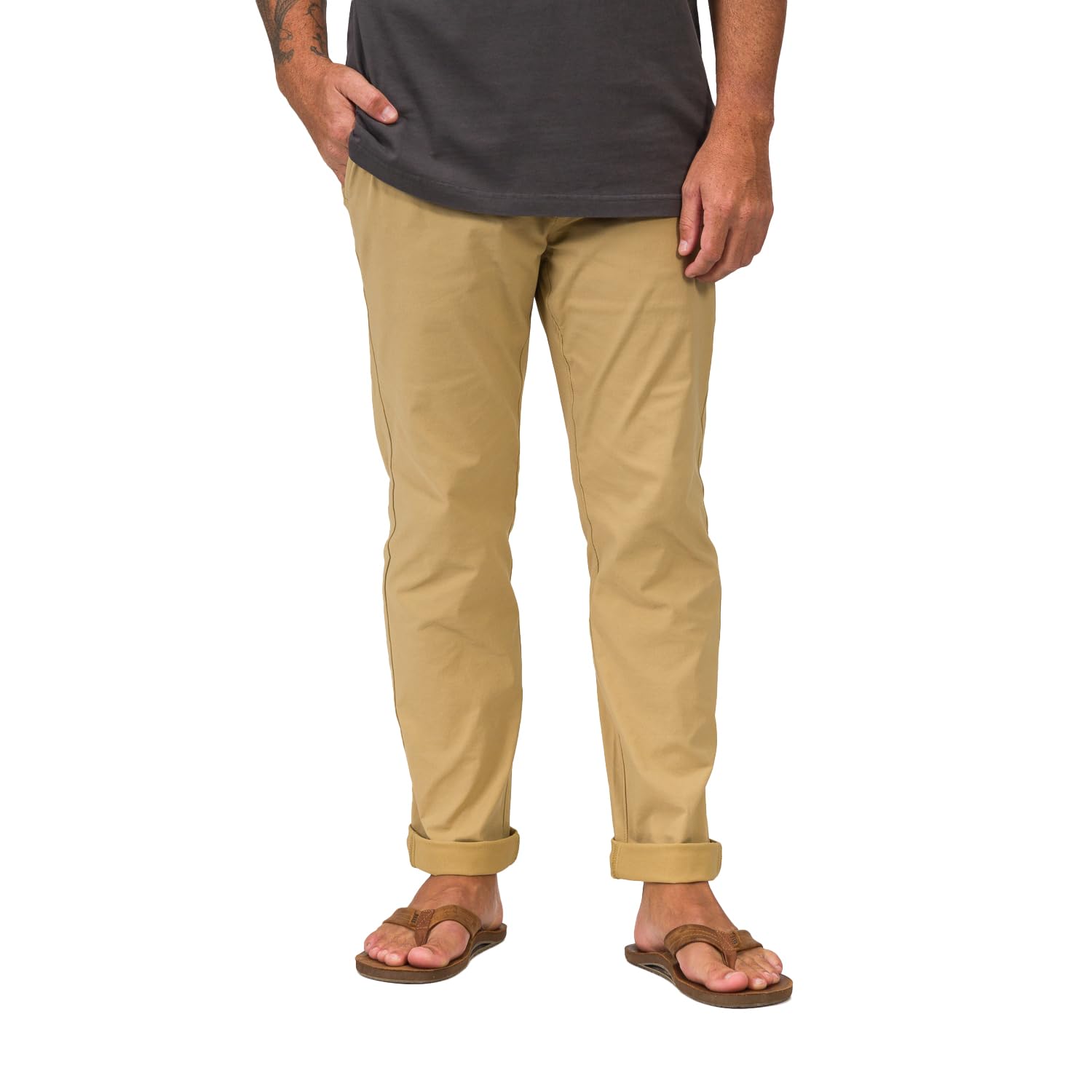REEF Mens Stretch Twill Pants – Carrick Stretch Woven Pant (Kelp, 33)
