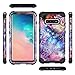 Casetego Compatible Galaxy S10 Case,Floral Three Layer Heavy Duty Hybrid Sturdy Armor Shockproof Full Body Protective Cover Case for Samsung Galaxy S10,Purple Mandala
