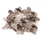 Beadnova Natural Chips Stone Crushed Chunked Crystal Pieces Irregular Shaped Loose Beads Tea Brown Crystal Rock Smokey Quartz