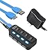ONCHOICE USB Hub 4 Ports USB3.0 with On/Off Switch High Super Speed Adapter with Cable for Laptop PC