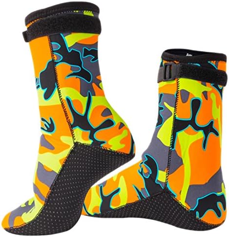 Neoprene 3mm Water Sports Swimming Scuba Diving Surfing Socks Snorkeling Boots Size S Camouflage