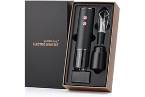 Electric Wine Bottle Opener Set Automatic Corkscrew Rechargeable Professional with Gift Box for Wine Lovers Luxury Gift, Gold
