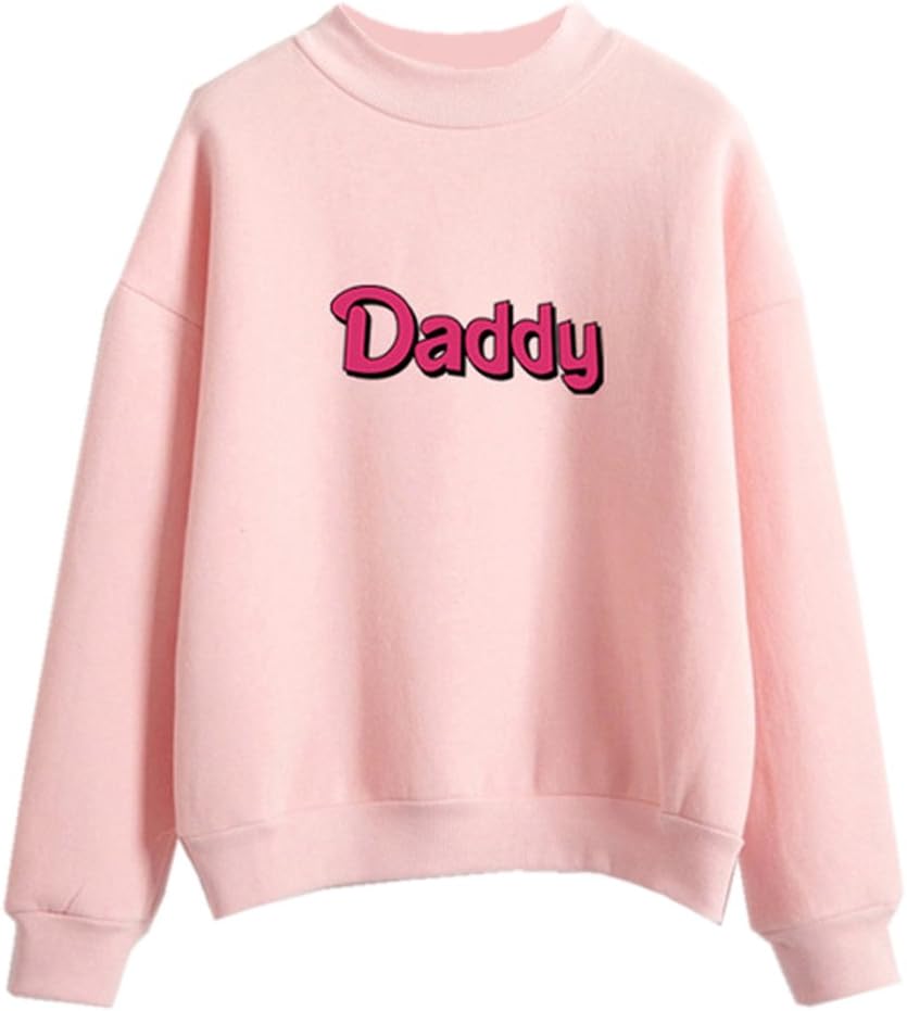 FashiononlyFashion Women Sweatshirts Kawaii Pastel Daddy Print Harajuku Pullover Clothes T-Shirt