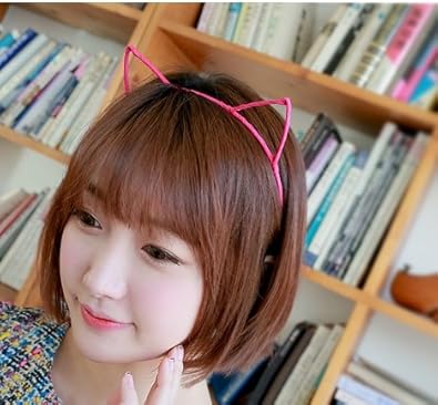 Amazon 萌え系 超キュート ネコ耳 オシャレ ローズ カチューシャ
