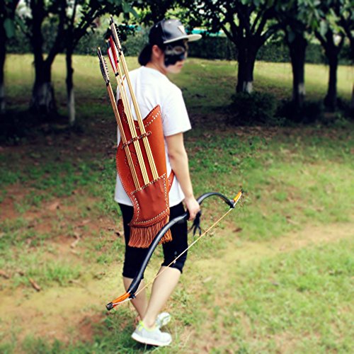 MAYARMS Traditional Archery Quiver Bow Case Arrow Case Archery Accessories Leather Longbow Case
