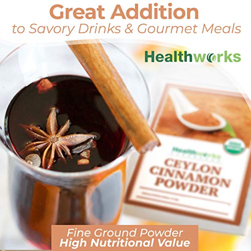 Healthworks Ceylon Cinnamon Powder Ground Raw Organic (16 Ounces / 1 Pound) | Keto, Vegan & Non-GMO | Great with Coffee… - Image 6