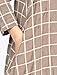 Mordenmiss Women's New Plaid Layers Irregular Hem Dress 1X Khaki