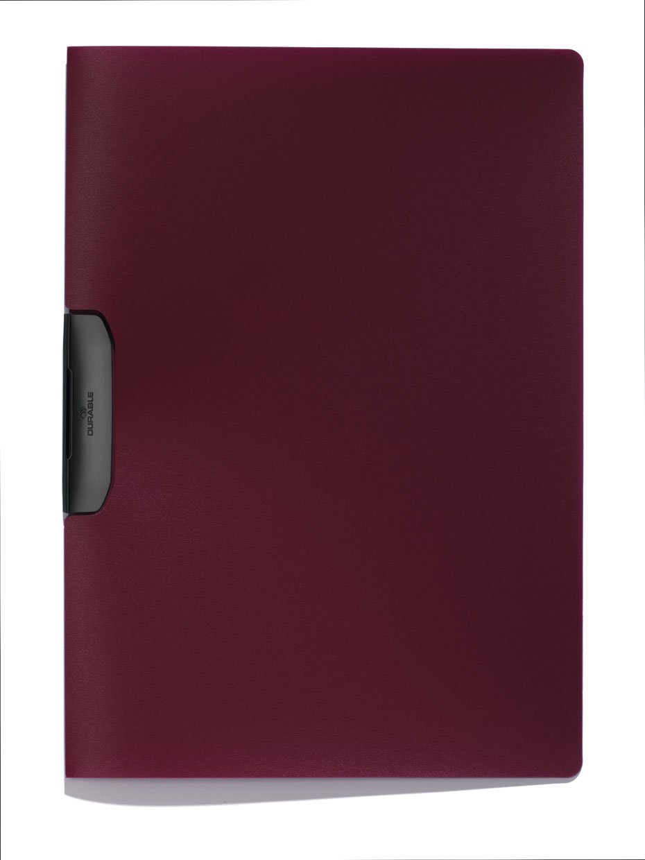 Durable Duraswing 229531 Clip Folder for 30 Sheets A4 - Aubergine (Pack of 5)