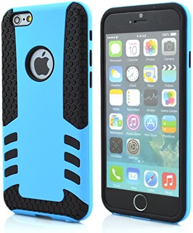 Rocket 2 Piece Hybrid Rugged Case for Iphone 6 Plus (blue)
