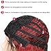Short Curly Bob Wig Ombre Red Synthetic Wigs Shoulder Length Red Wavy Wig for Women Cosplay Daily Party Wigs 14 inch (1b/ Red,Side Part)