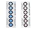 Dry & Dry Humidity Indicator Cards 25 Pack(Reusable) - 10-60% 6 Spot(25 Cards)