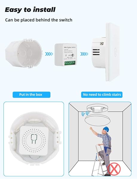 YEEWA Tuya Zigbee Smart Switch Smart Home Breaker Module Soporte de control bidireccional para el mdulo de automatizacin AppVoice Remote Control Trabaja con Smart Life Alexa Google Home