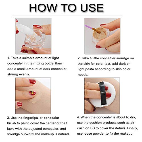 Tattoo Concealer, Makeup Concealer, Scar Concealer, Pro Concealer, Professional Waterproof Concealer Set, Cover Tattoo/ Scar/ Birthmark/ Vitiligo/ Bruise/ Acne, Tattoo Cover up Makeup/Body Concealer