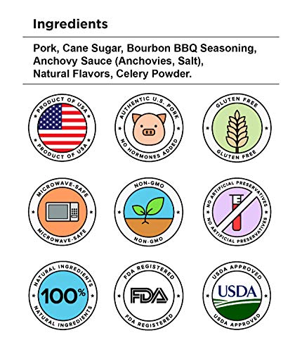 Golden Nest Seasoned Pork Jerky 2.5 oz (Bourbon BBQ, Pack of 1)
