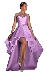 NLQ High Low Prom Dresses Sweetheart Strapless
