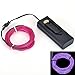 lychee EL Wire Neon Glowing Strobing Electroluminescent Light El Wire w/Battery Pack for Parties, Halloween Decoration (Purple, 9ft)